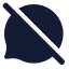 Bubblechatblocked icon with solid standard style