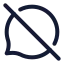 Bubblechatblocked icon with stroke standard style