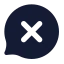 Bubblechatcancel icon with solid standard style