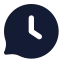 Bubblechatdelay icon with solid standard style