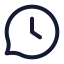 Bubblechatdelay icon with stroke standard style