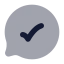 Bubblechatdone icon with bulk rounded style
