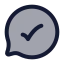 Bubblechatdone icon with duotone rounded style