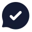 Bubblechatdone icon with solid standard style