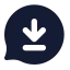 Bubblechatdownload icon with solid standard style
