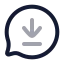 Bubblechatdownload icon with twotone rounded style