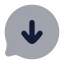 Bubblechatdownload icon with bulk rounded style