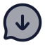 Bubblechatdownload icon with duotone rounded style