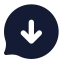 Bubblechatdownload icon with solid standard style