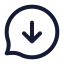 Bubblechatdownload icon with stroke standard style