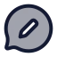 Bubblechatedit icon with duotone rounded style