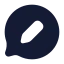 Bubblechatedit icon with solid rounded style