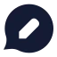Bubblechatedit icon with solid sharp style