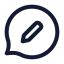 Bubblechatedit icon with stroke standard style