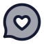 Bubblechatfavourite icon with duotone standard style