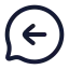 Bubblechatincome icon with stroke rounded style
