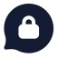 Bubblechatlock icon with solid standard style