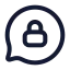 Bubblechatlock icon with stroke rounded style