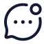Bubblechatnotification icon with stroke rounded style
