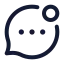 Bubblechatnotification icon with stroke standard style