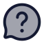 Bubblechatquestion icon with duotone rounded style