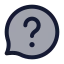 Bubblechatquestion icon with duotone standard style