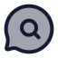 Bubblechatsearch icon with duotone rounded style