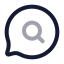 Bubblechatsearch icon with twotone rounded style