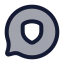 Bubblechatsecure icon with duotone rounded style