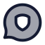 Bubblechatsecure icon with duotone standard style