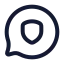 Bubblechatsecure icon with stroke rounded style