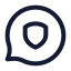 Bubblechatsecure icon with stroke standard style