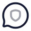 Bubblechatsecure icon with twotone rounded style