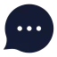 Bubblechat icon with solid sharp style