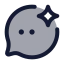 Bubblechatspark icon with duotone rounded style