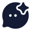 Bubblechatspark icon with solid rounded style