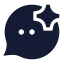 Bubblechatspark icon with solid sharp style