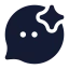 Bubblechatspark icon with solid standard style