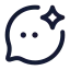 Bubblechatspark icon with stroke rounded style