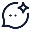 Bubblechatspark icon with stroke sharp style
