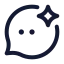 Bubblechatspark icon with stroke standard style