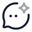 Bubblechatspark icon with twotone rounded style
