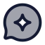 Bubblechatspark icon with duotone rounded style