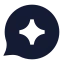 Bubblechatspark icon with solid sharp style