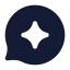 Bubblechatspark icon with solid standard style