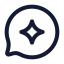 Bubblechatspark icon with stroke rounded style