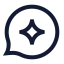 Bubblechatspark icon with stroke sharp style