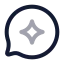Bubblechatspark icon with twotone rounded style