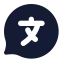 Bubblechattranslate icon with solid standard style