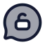Bubblechatunlock icon with duotone rounded style